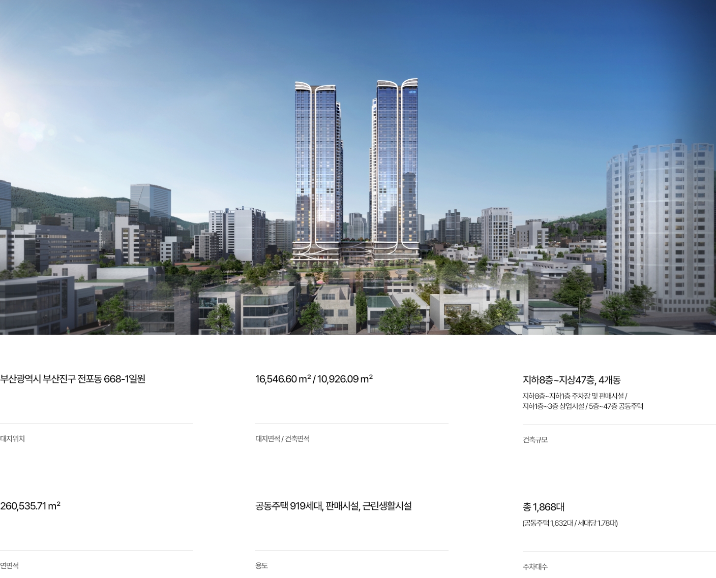 서면 써밋 더뉴 사업안내